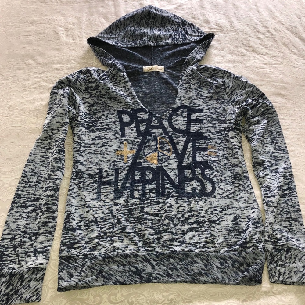 Vintage Havana “Peace, Love, Happiness” Hoodie
